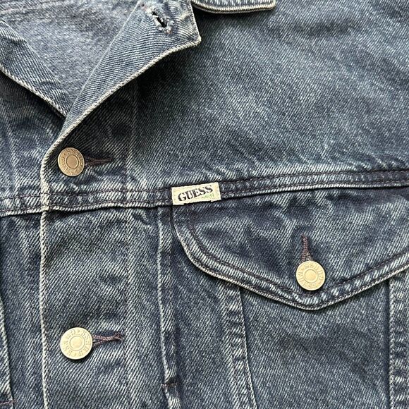 Vintage 80s Guess USA By George Marciano Denim Jacket Size Large - Picture 4 of 8